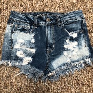 American Eagle Acid Wash Denim Shorts